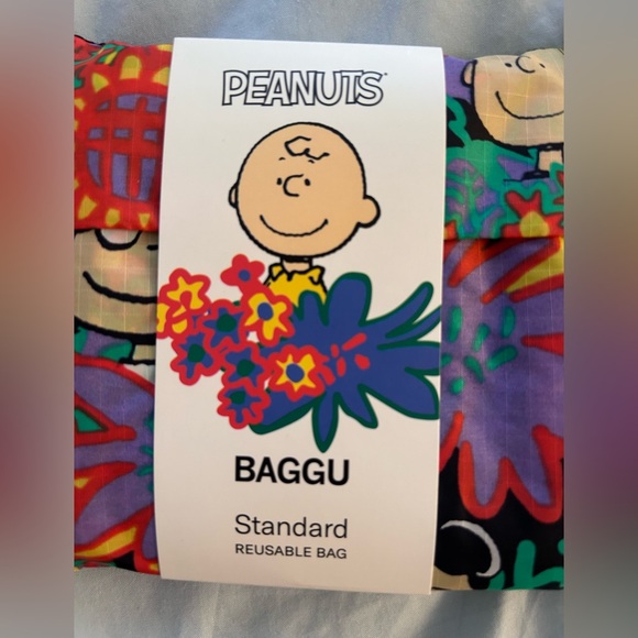 Baggu x Peanuts Rainforest Gang Set of 2 Standard Reusable Bags - Picture 2 of 3